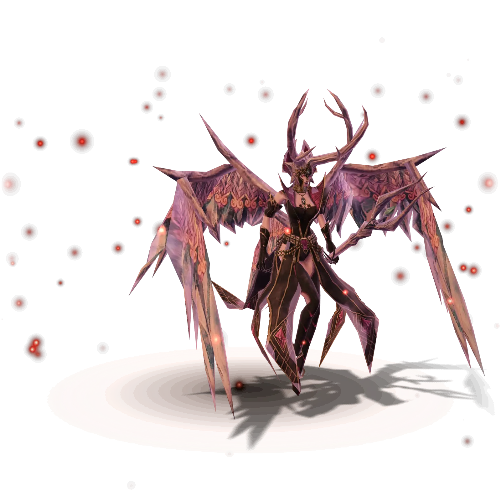 Isyutaru, a winged demon with antlers and a bow